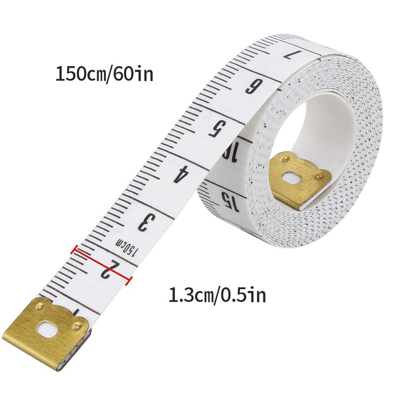 Yolistar BoAn Tape Measure,8 PCS Measuring Tape for Body Fabric Sewing Tailor Cloth,Retractable Soft Sewing Tape Measures,Double Scales Rulers,60-Inch - Image 2